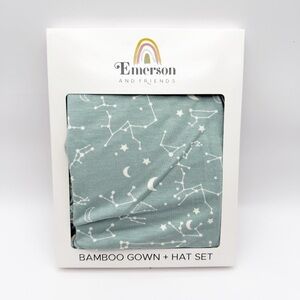 Stargazer Bamboo Gown and Hat Newborn Baby Gift Set Emerson